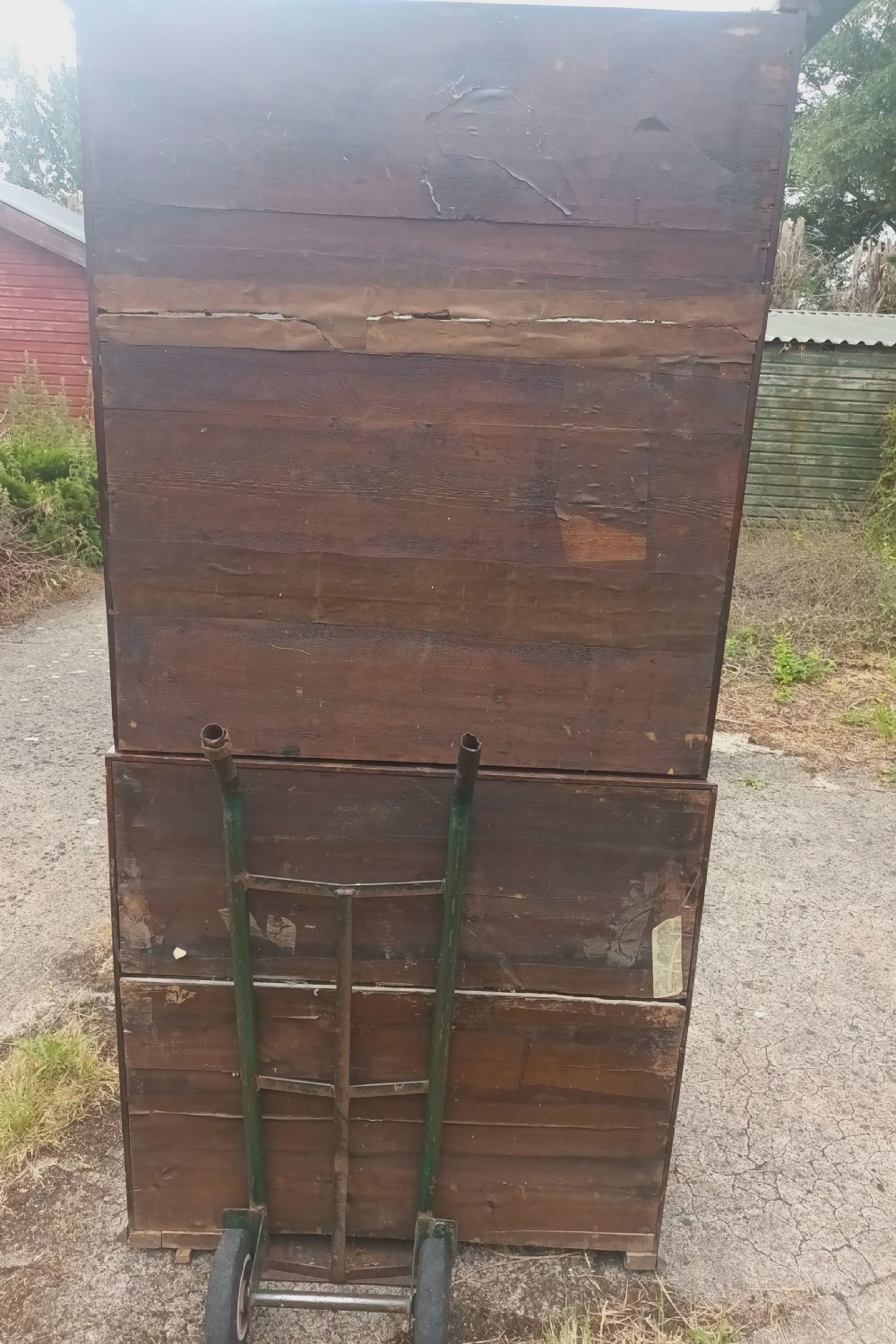 Late Georgian oak bureau bookcase.  View VIII