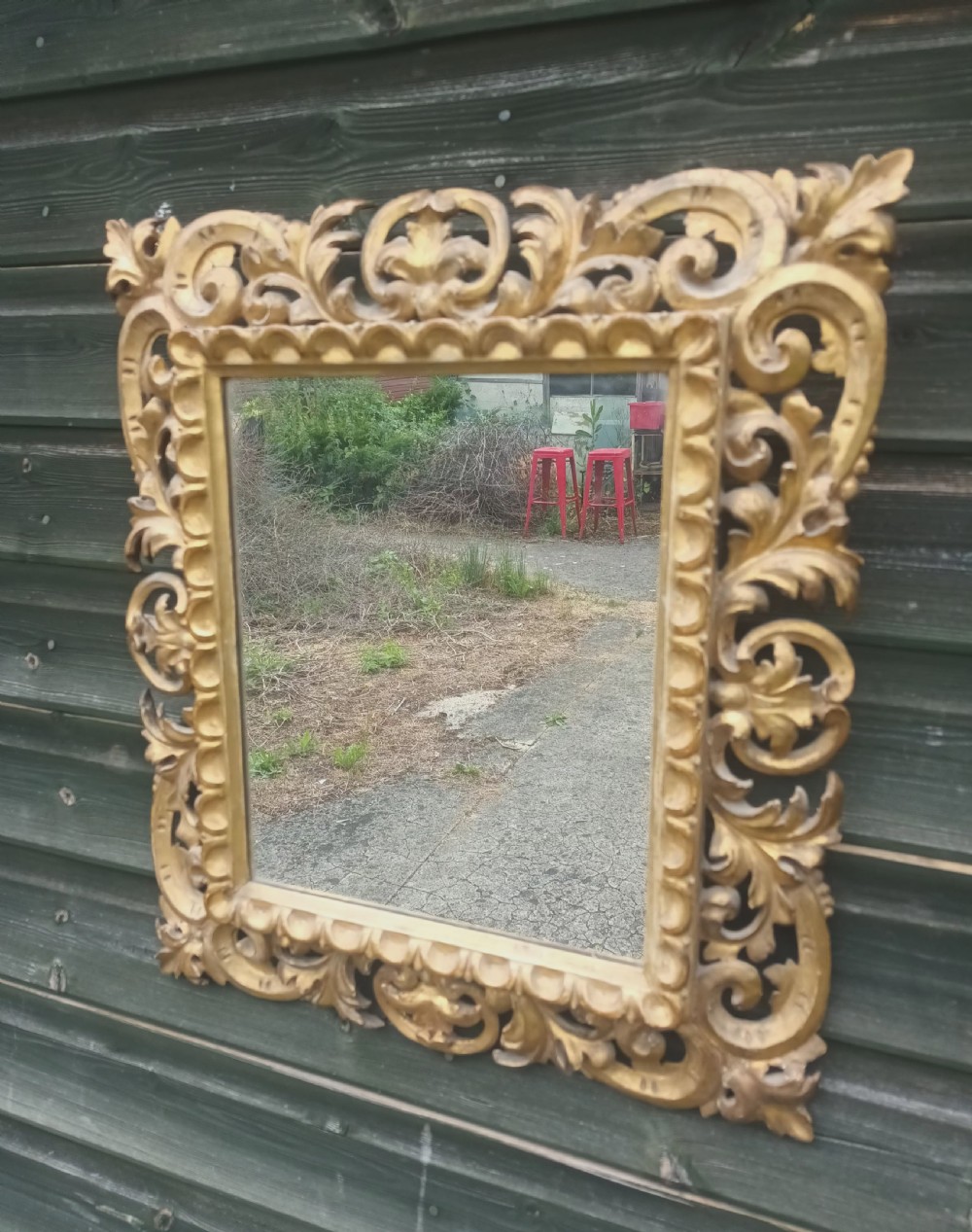 Carved Gilt frame wall mirror.  View V