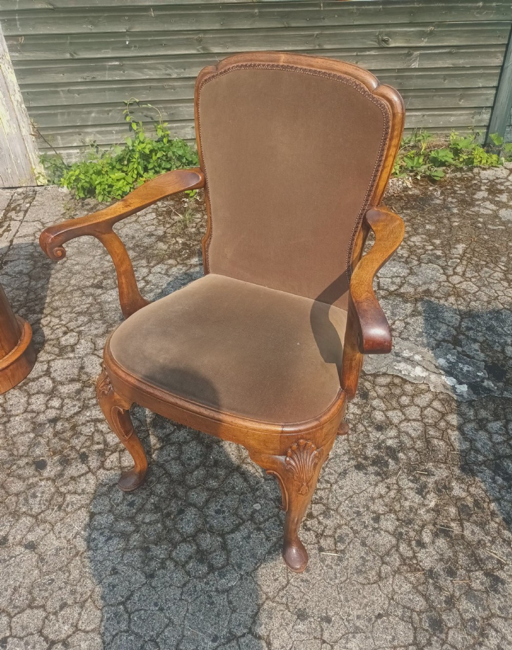 Early 20th century walnut desk armchair  View III