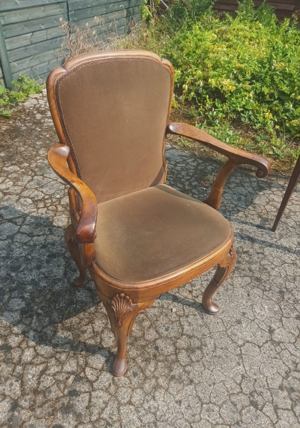 Early 20th century walnut desk armchair  View VI