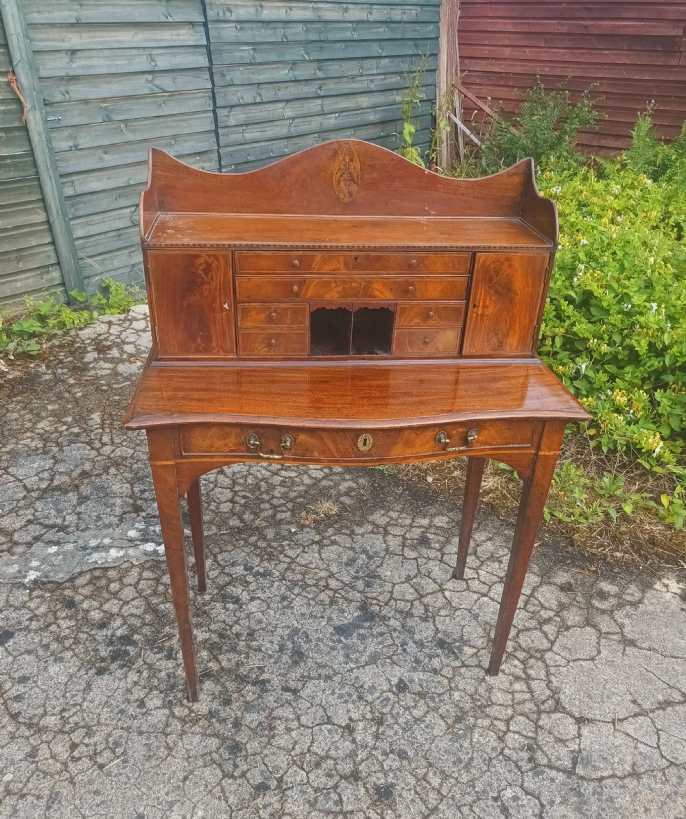 Early 19th century inlaid mahogany bonheur du jour.  View IV