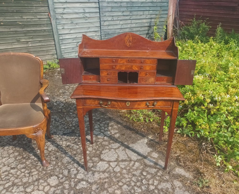 Early 19th century inlaid mahogany bonheur du jour.  View VI