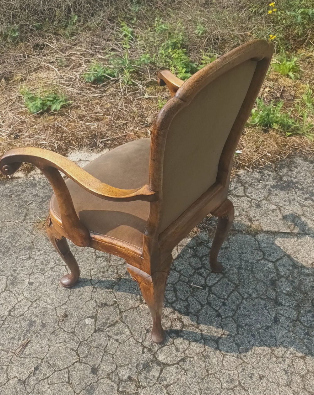 Early 20th century walnut desk armchair  View VII