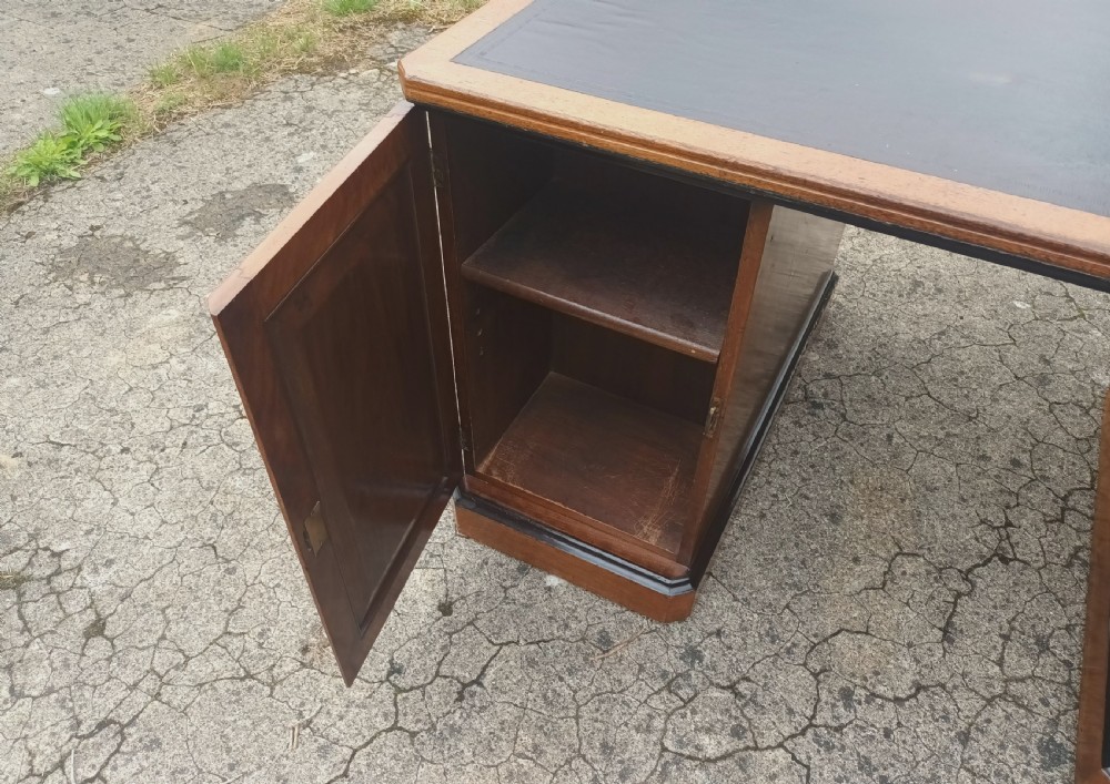 Victorian kneehole pedestal partners desk. View V