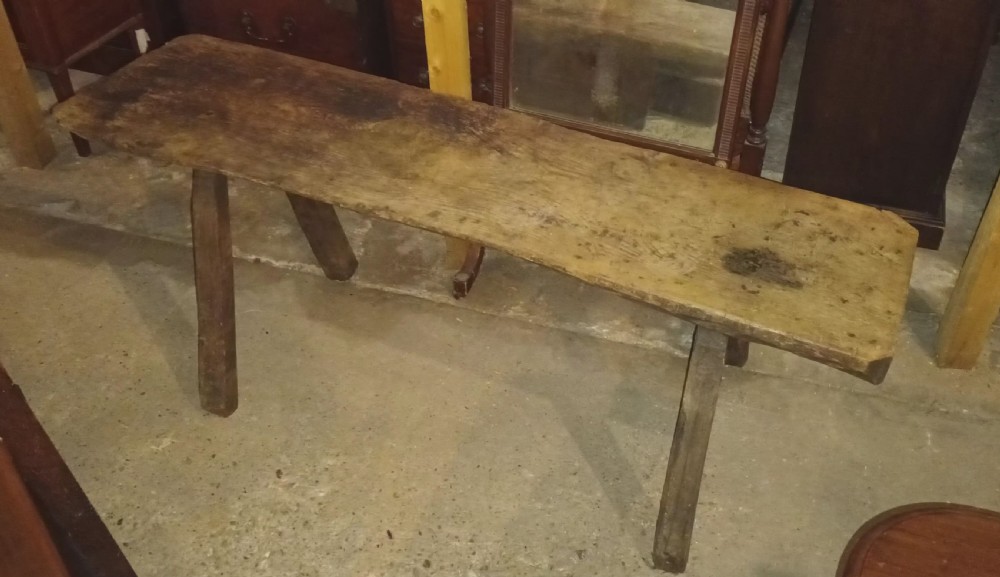 Large antique pig bench View II