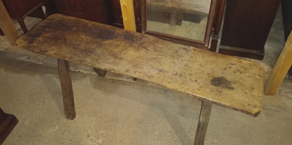 Large antique pig bench View III