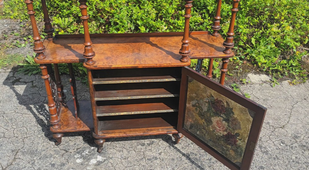 Victorian walnut side cabinet  View V