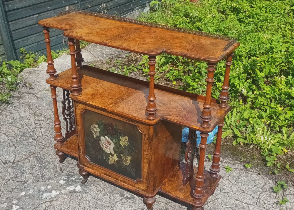 Victorian walnut side cabinet  View VII