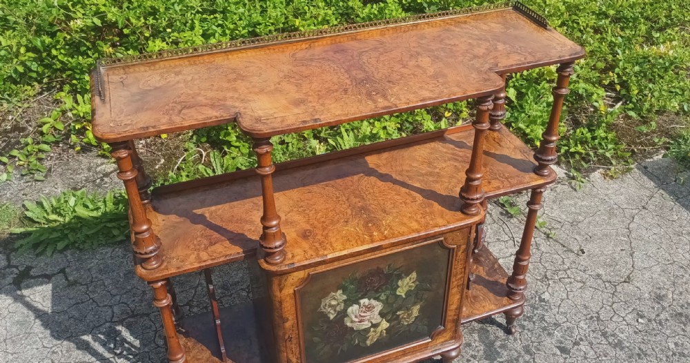 Victorian walnut side cabinet  View X