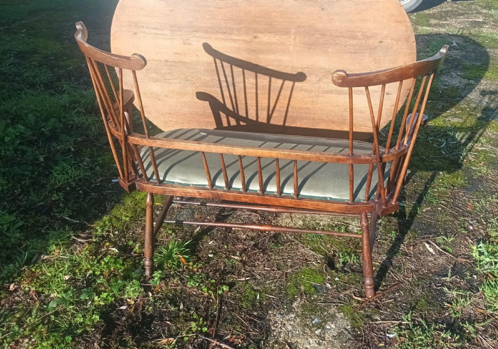 Unusual double chair back seat in the manner of Liberty's.  View II