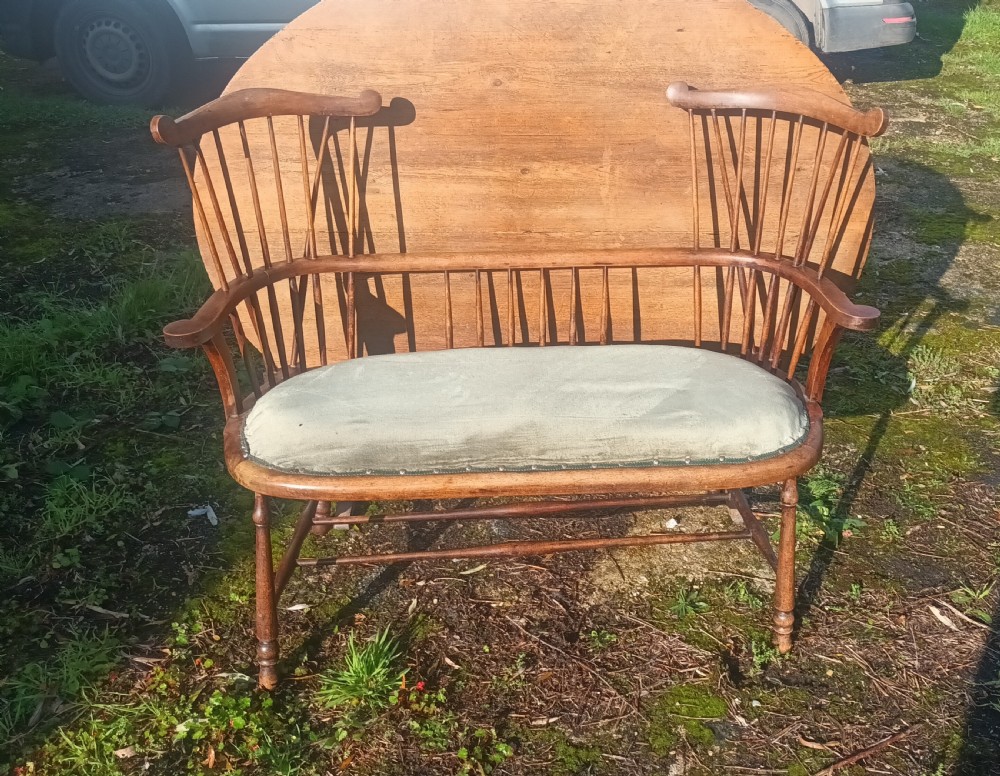 Unusual double chair back seat in the manner of Liberty's.  View III