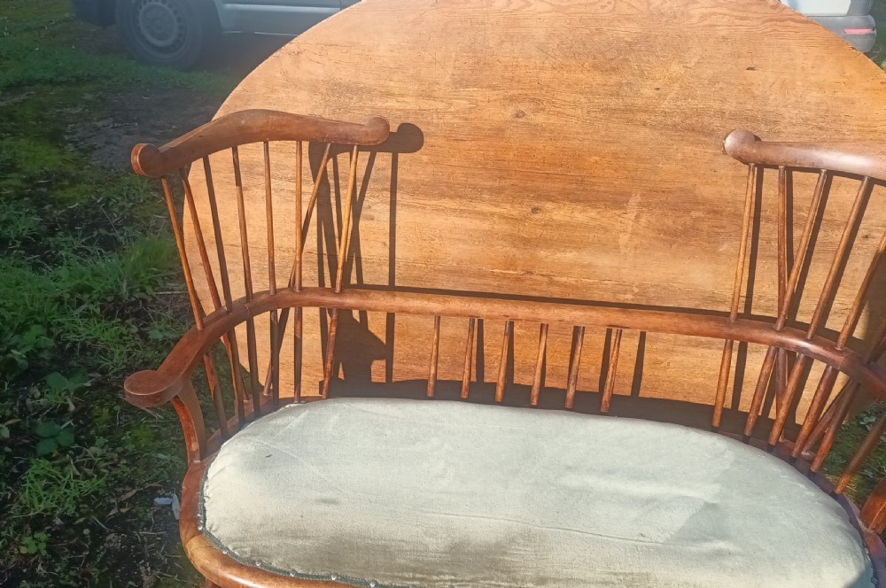 Unusual double chair back seat in the manner of Liberty's.  View V