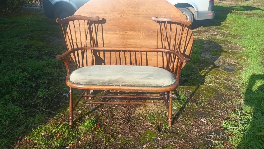 Unusual double chair back seat in the manner of Liberty's.  View VII