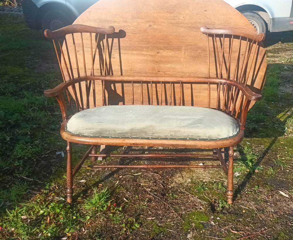 Unusual double chair back seat in the manner of Liberty's.  View VIII