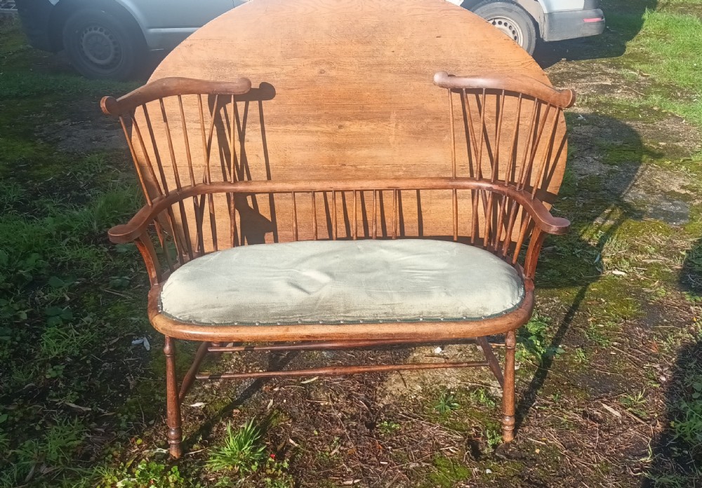 Unusual double chair back seat in the manner of Liberty's.  View IX