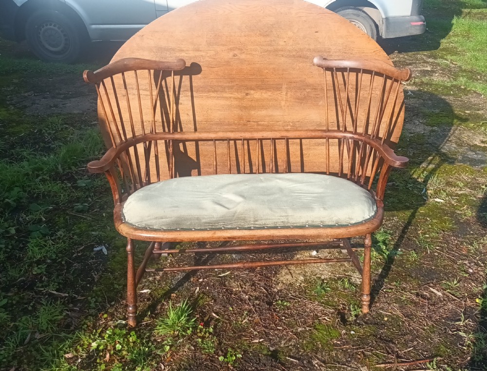 Unusual double chair back seat in the manner of Liberty's.  View X