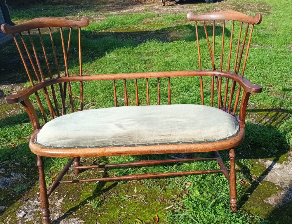 Unusual double chair back seat in the manner of Liberty's.  View XI