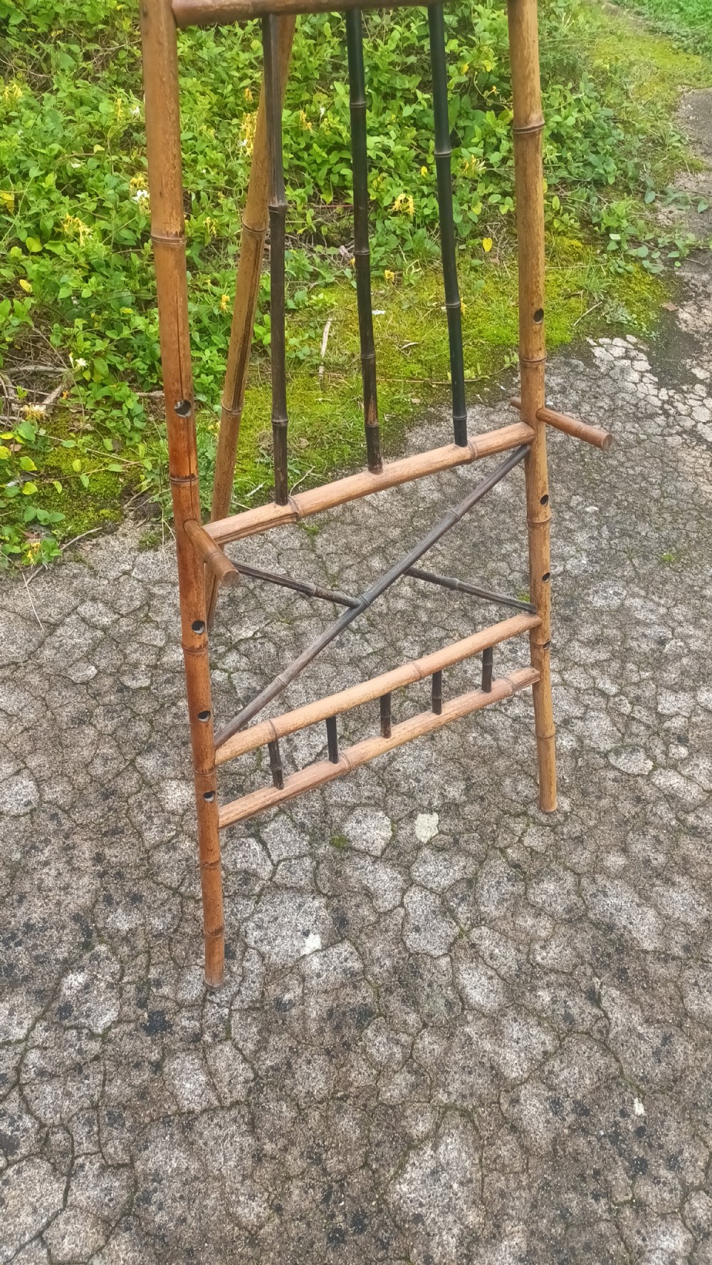 Late Victorian bamboo picture display easel. View VII