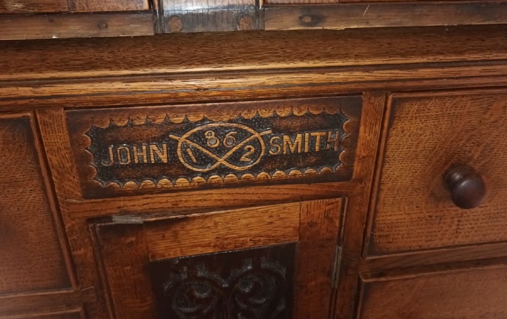 Victorian oak house keepers cupboard from the John Smiths brewery.  View IX