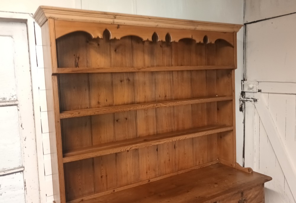 Victorian pine and satinbirch 2 part kitchen dresser.  View II