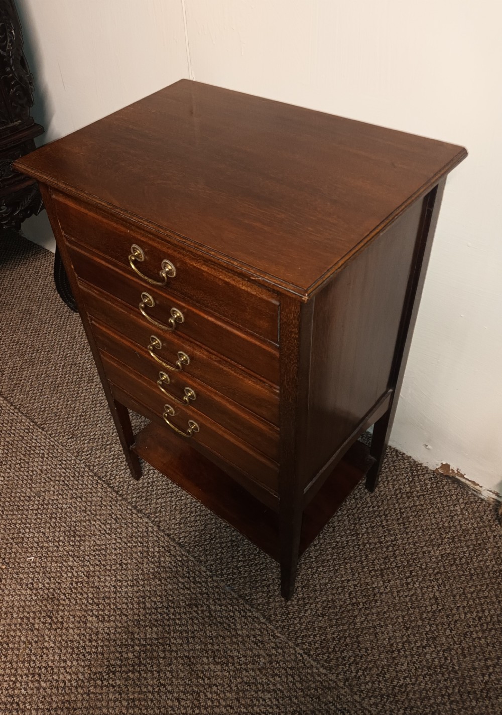 Edwardian mahogany 5 drawer office filing chest View II
