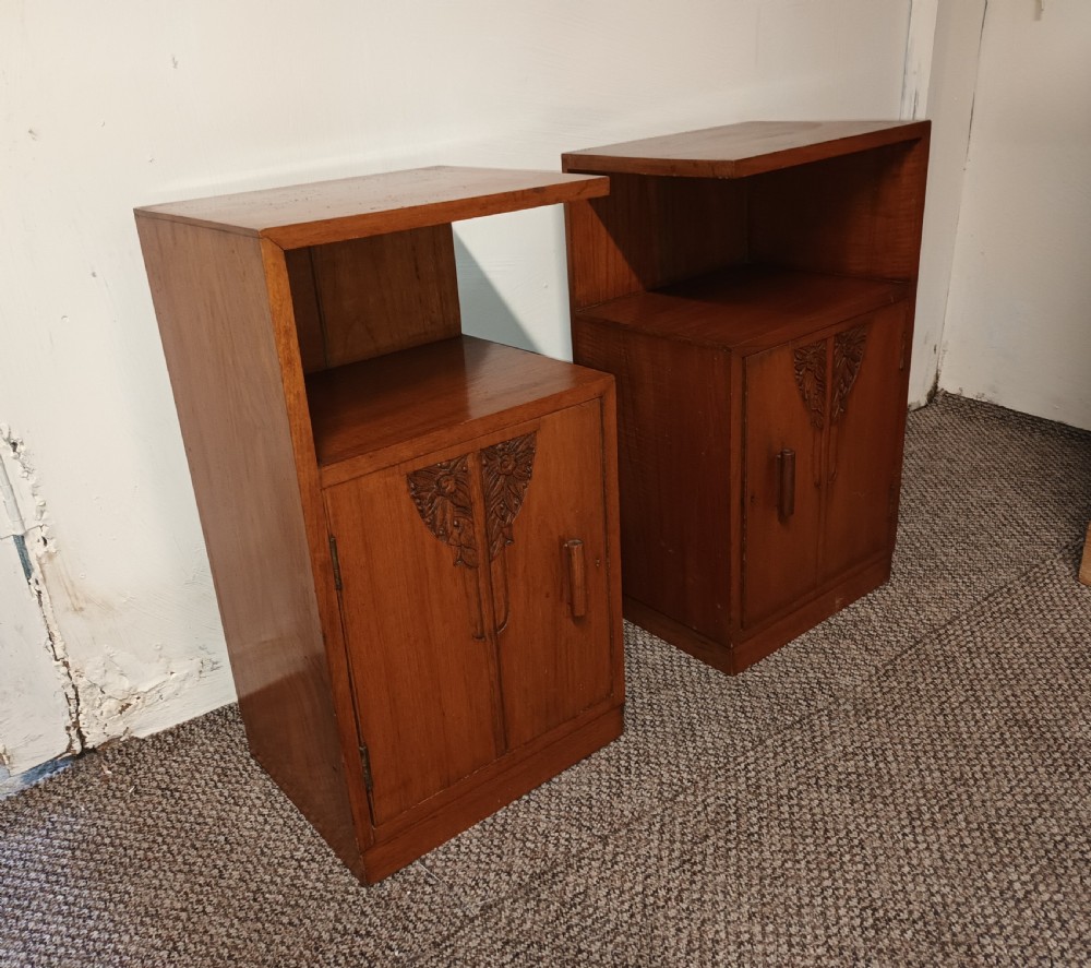 Pair of Art Deco bedside cabinets.  View VIII