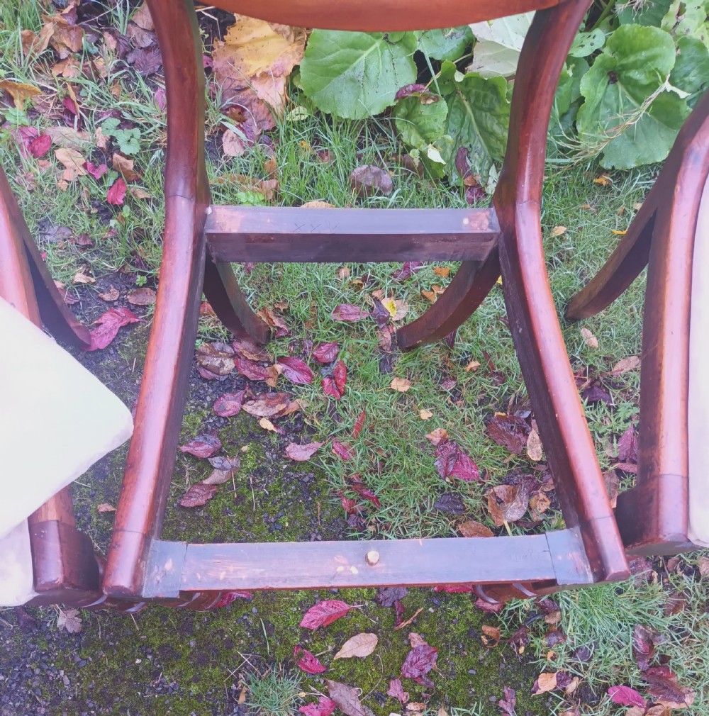 6 early Victorian mahogany dining chairs.  View IX