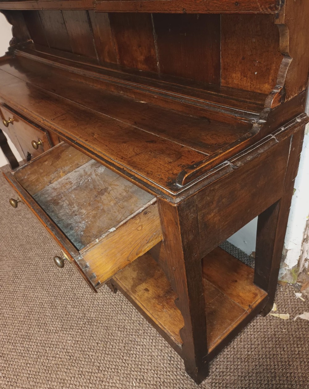Late Georgian oak dresser.  View III
