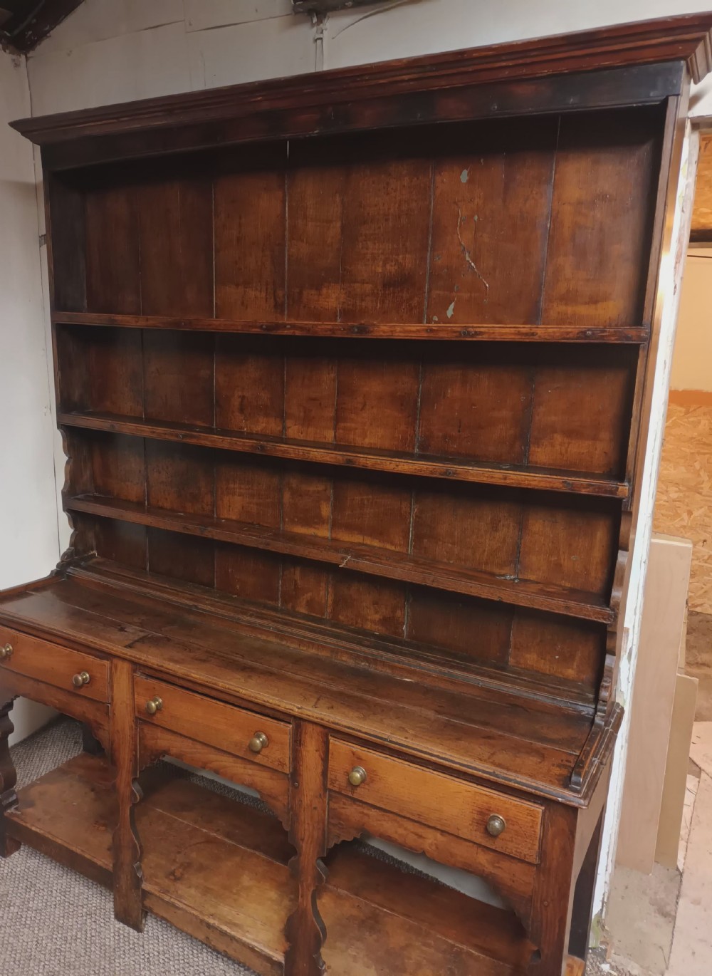 Late Georgian oak dresser.  View IV