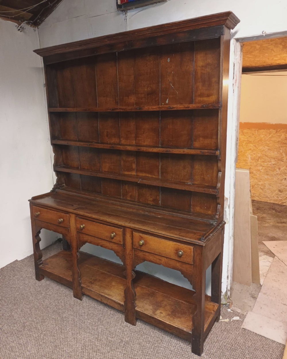 Late Georgian oak dresser.  View VII