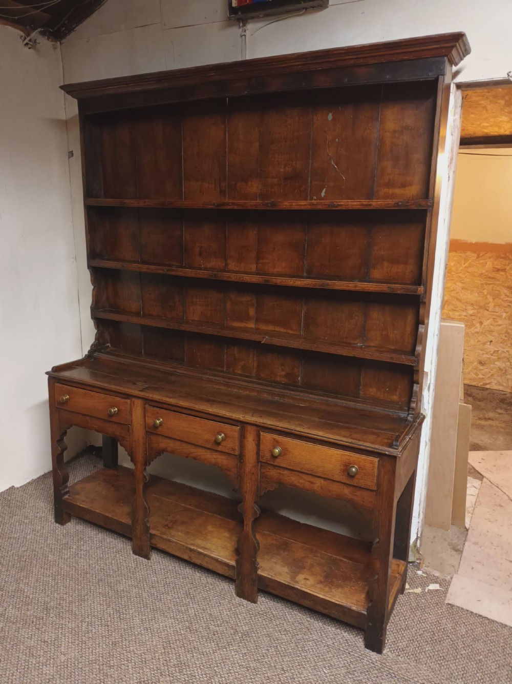 Late Georgian oak dresser.  View IX