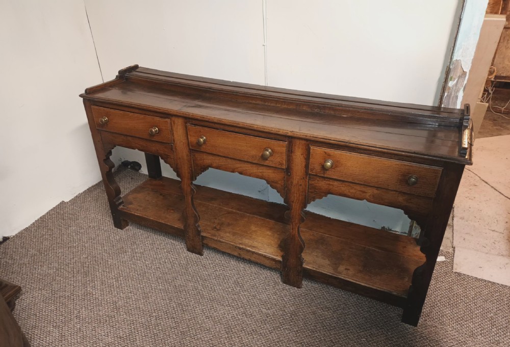 Late Georgian oak dresser.  View XII