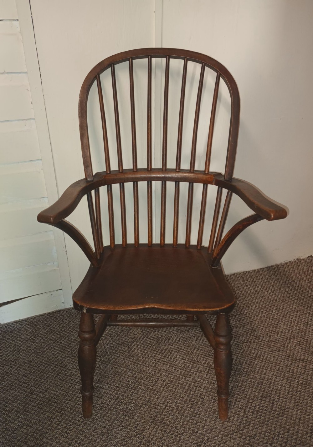 Good original mid 19th century Windsor stick back armchair.  View II