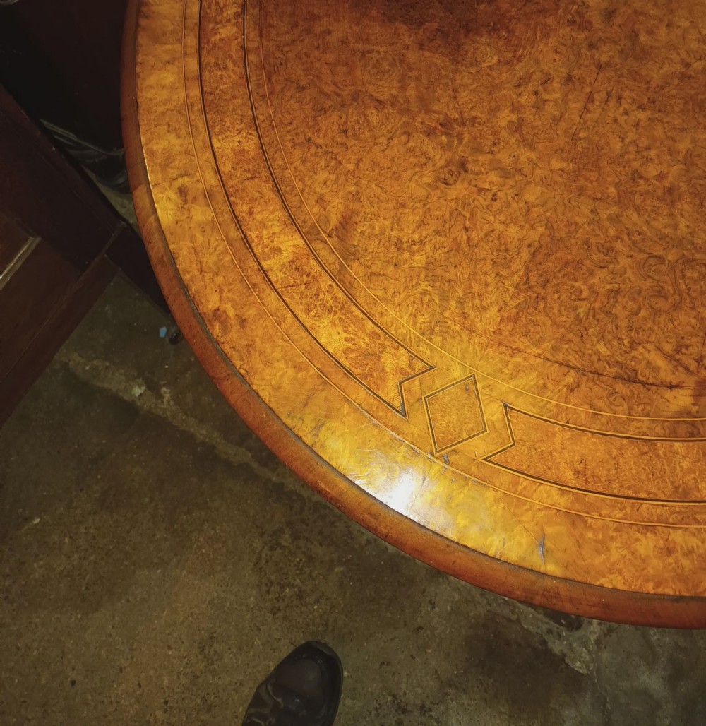 Victorian inlaid oval walnut centre table  View VII