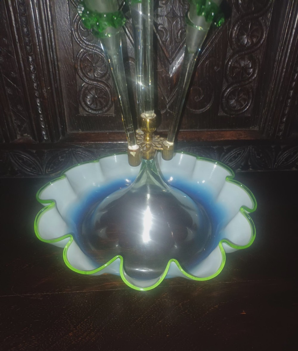 Victorian glass epergne.  View VII