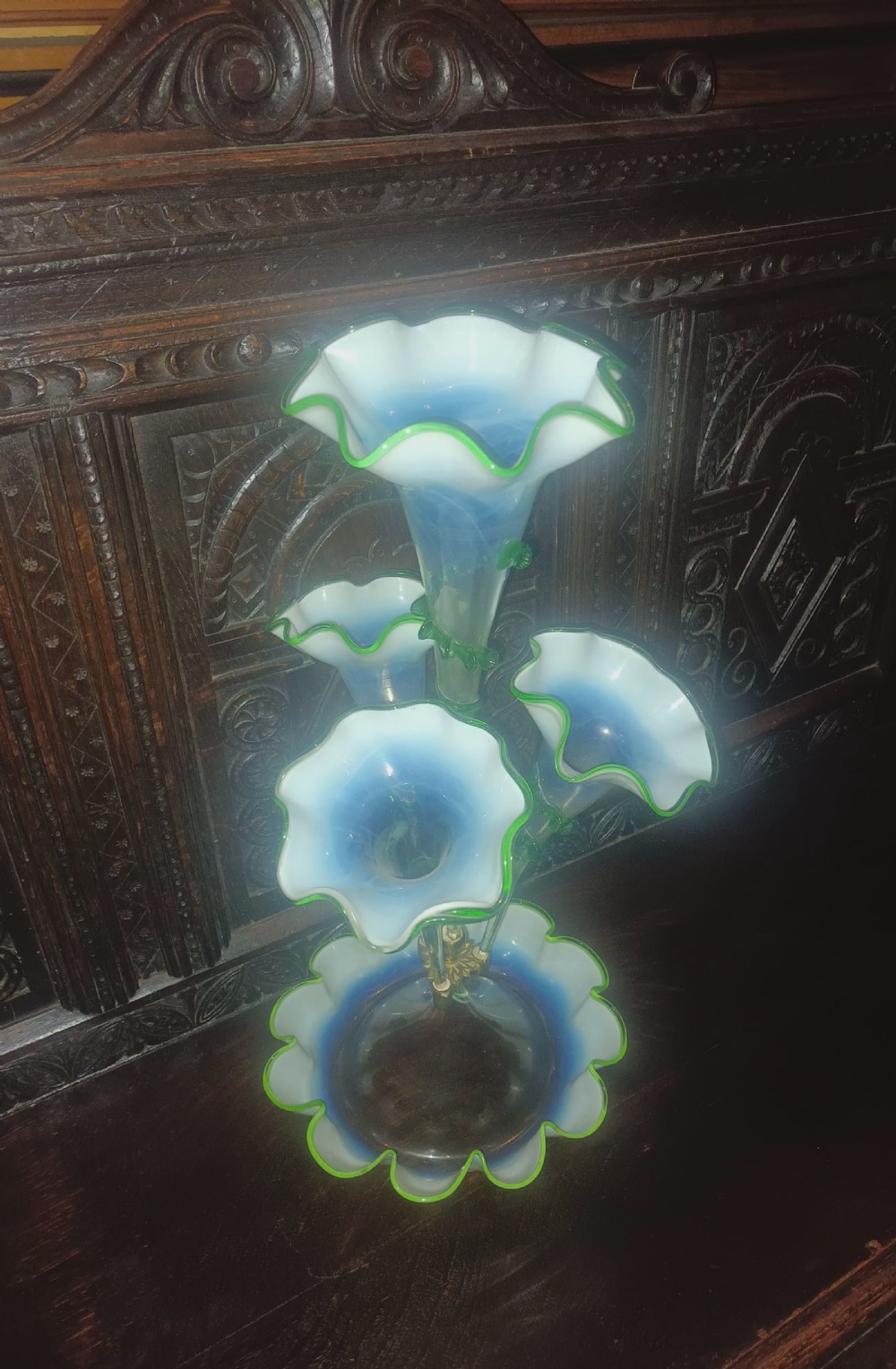 Victorian glass epergne.  View VIII