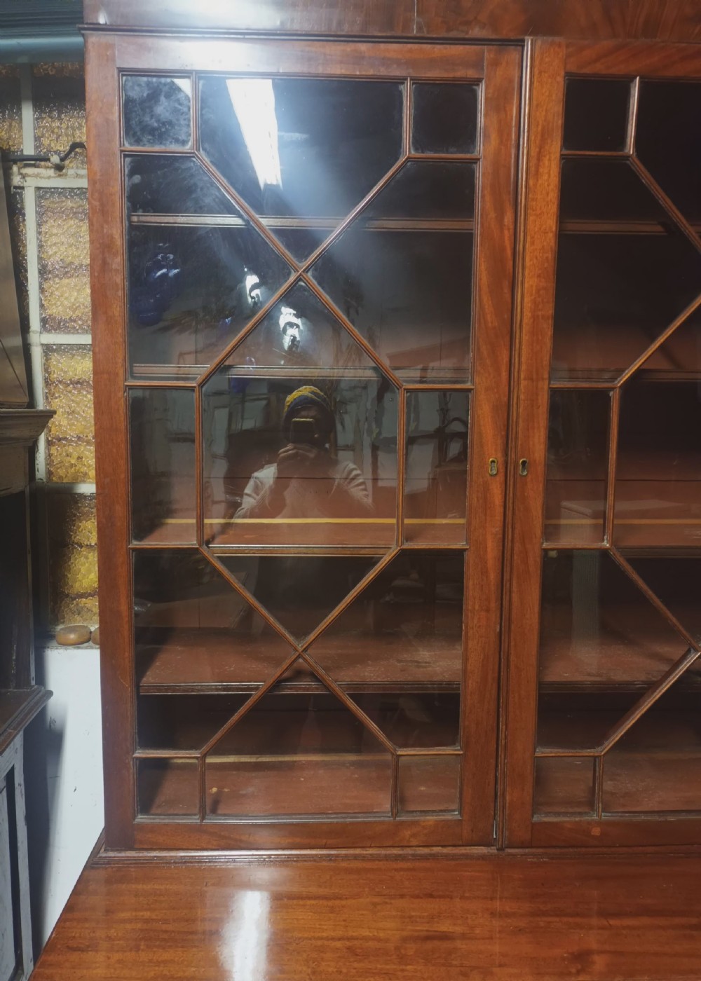 Regency mahogany bookcase cabinet  View VIII
