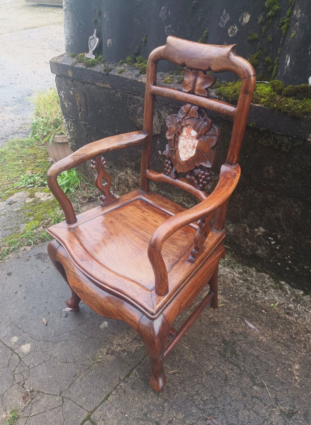 Carved Chinese armchair.  View II