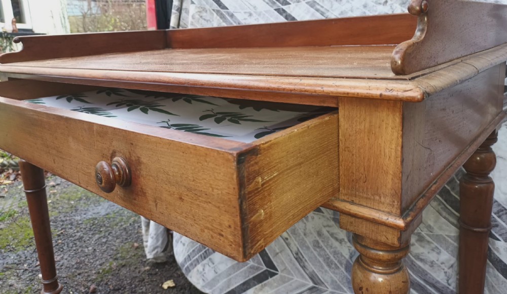 Regency mahogany single drawer side table, lovely mellow colour.  View VII