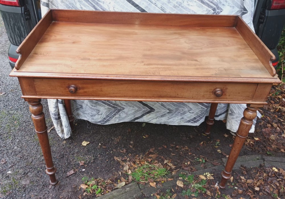 Regency mahogany single drawer side table, lovely mellow colour.  View VIII