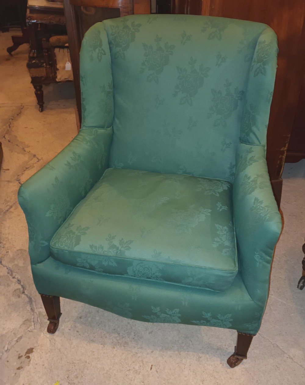 Edwardian upholstered armchair 