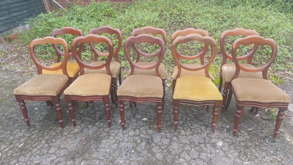 10 late Victorian dining chairs View V