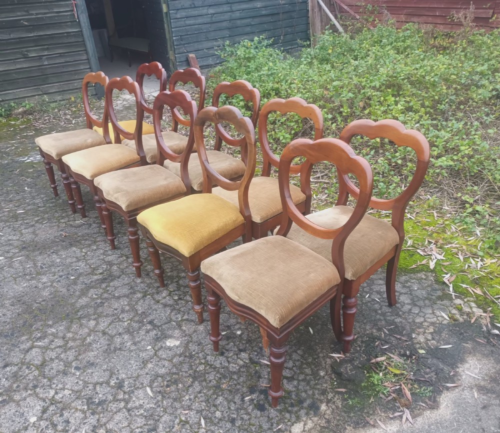10 late Victorian dining chairs View IX