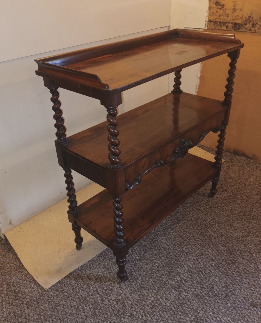 Mid Victorian 3 tier rosewood etagere.  View II
