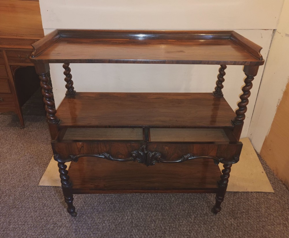 Mid Victorian 3 tier rosewood etagere.  View IV