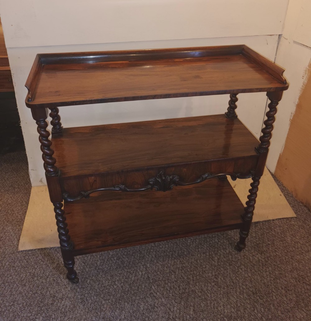 Mid Victorian 3 tier rosewood etagere.  View VII