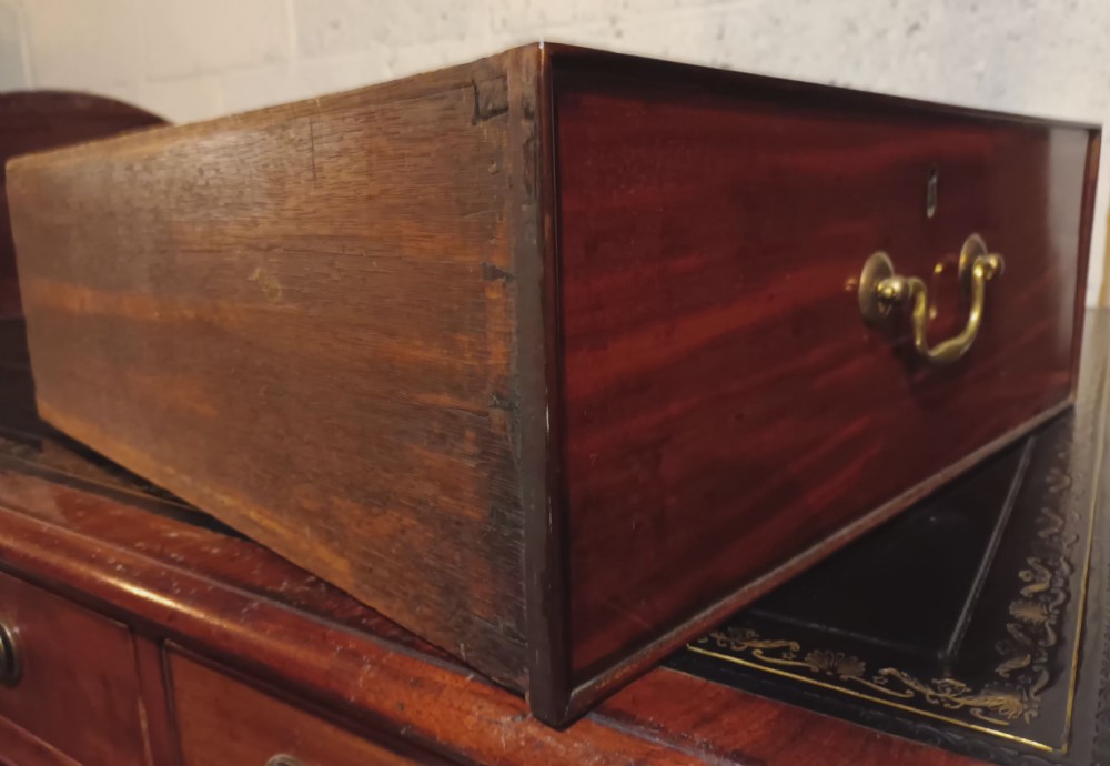 Late Georgian tallboy chest on chest with brushing slide. View XI