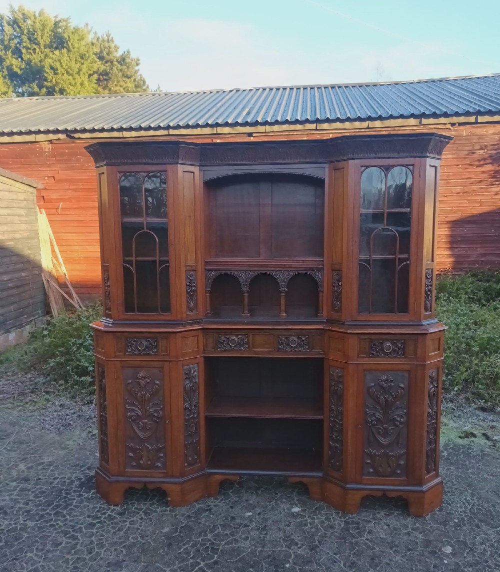 Large carved walnut side cabinet  View VI