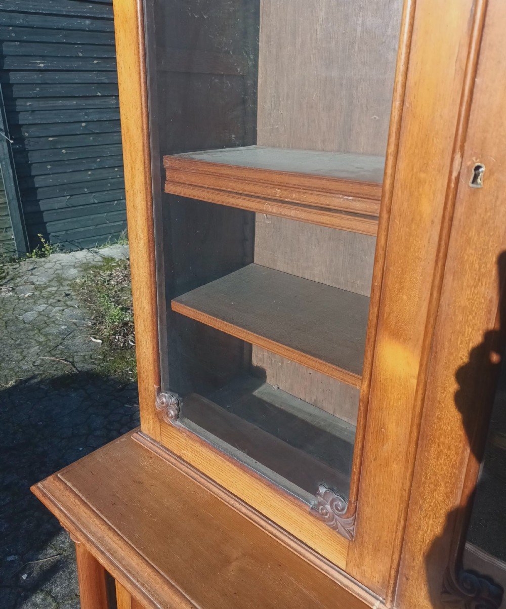 Mid 19th century 2 part library bookcase of Irish Interest   View III