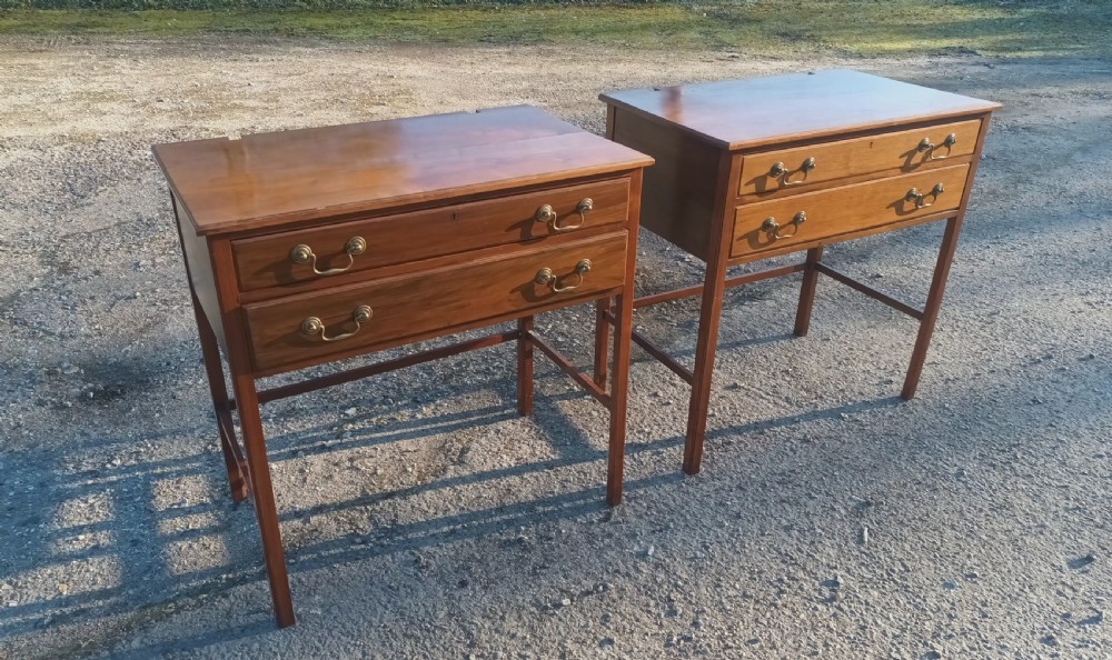 Pair of mahogany bedside chests  View II